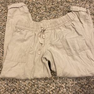 Linen crop pants size XS